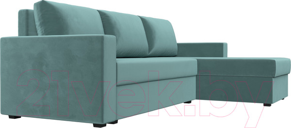 Изображение товара Диван угловой Лига Диванов Траумберг Лайт правый (велюр бирюзовый)
