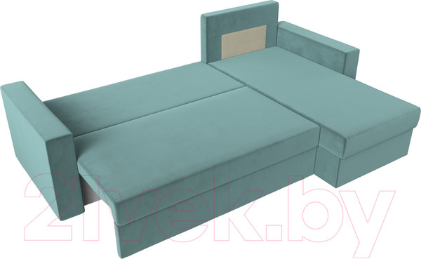 Изображение товара Диван угловой Лига Диванов Траумберг Лайт правый (велюр бирюзовый)