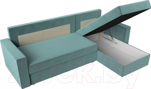Изображение товара Диван угловой Лига Диванов Траумберг Лайт правый (велюр бирюзовый)