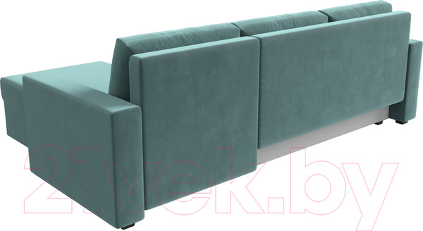 Изображение товара Диван угловой Лига Диванов Траумберг Лайт правый (велюр бирюзовый)