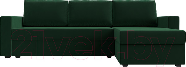 Изображение товара Диван угловой Лига Диванов Траумберг Лайт правый (велюр зеленый)
