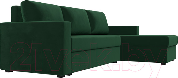 Изображение товара Диван угловой Лига Диванов Траумберг Лайт правый (велюр зеленый)