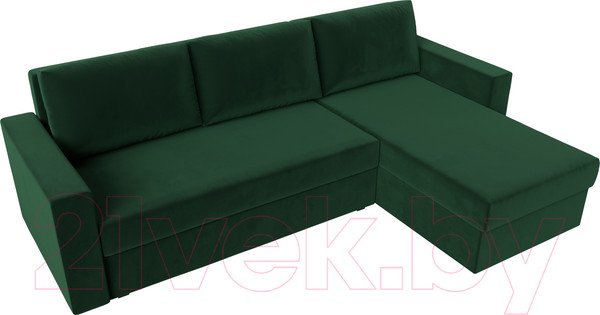 Изображение товара Диван угловой Лига Диванов Траумберг Лайт правый (велюр зеленый)