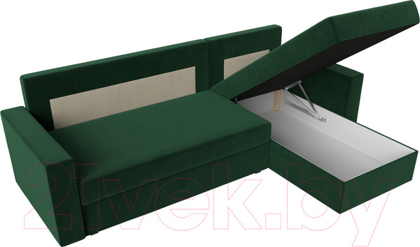 Изображение товара Диван угловой Лига Диванов Траумберг Лайт правый (велюр зеленый)