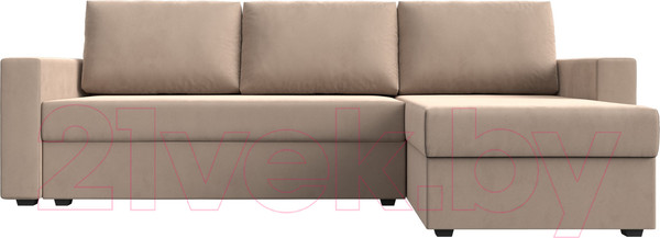Изображение товара Диван угловой Лига Диванов Траумберг Лайт правый (велюр бежевый)