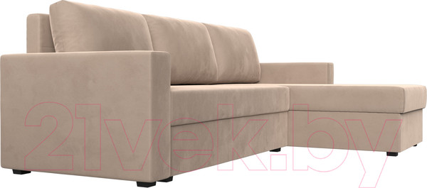 Изображение товара Диван угловой Лига Диванов Траумберг Лайт правый (велюр бежевый)