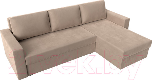 Изображение товара Диван угловой Лига Диванов Траумберг Лайт правый (велюр бежевый)