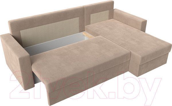 Изображение товара Диван угловой Лига Диванов Траумберг Лайт правый (велюр бежевый)