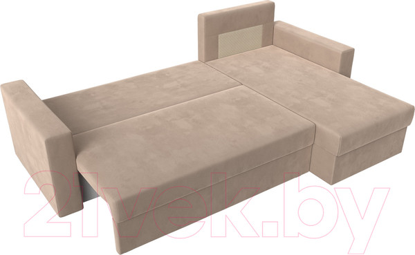 Изображение товара Диван угловой Лига Диванов Траумберг Лайт правый (велюр бежевый)