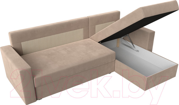 Изображение товара Диван угловой Лига Диванов Траумберг Лайт правый (велюр бежевый)