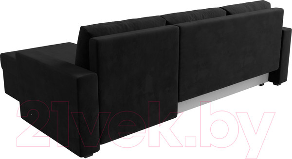 Изображение товара Диван угловой Лига Диванов Траумберг Лайт правый (велюр черный)