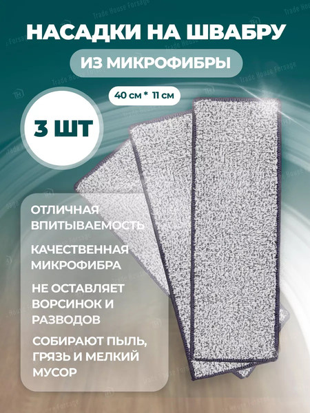 Изображение товара Набор мопов для швабры WMC Tools Tools WMC-02 / WMC-mop2-3pcs