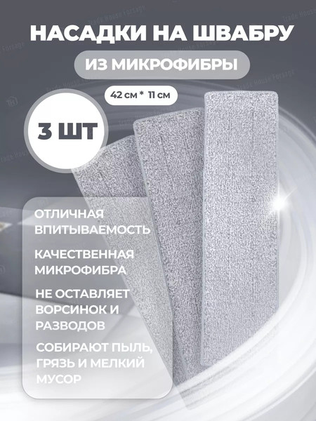 Изображение товара Набор мопов для швабры WMC Tools Tools WMC-03 / WMC-mop3-3pcs