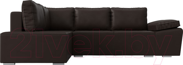 Изображение товара Диван угловой Лига Диванов Хьюго левый (экокожа коричневый)