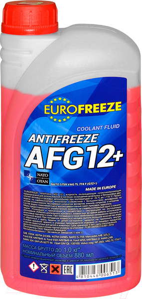 Изображение товара Антифриз Eurofreeze AFG 12+ -35C / 52291 (1кг, красный)