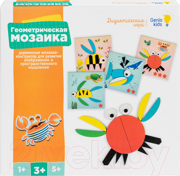 Изображение товара Развивающая игра Мастер Вуд Геометрическая мозаика / WGM