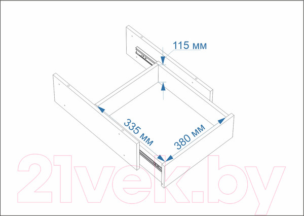Изображение товара Модуль с ящиком Евва Лайн / ЛН-1Y3D.44 (дуб кантри золотой)