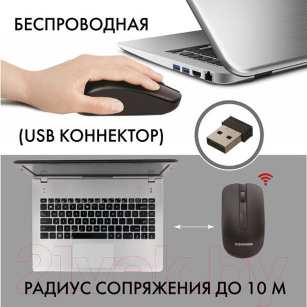 Изображение товара Мышь Sonnen M-3032 (черный)