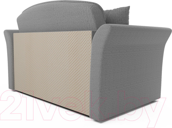 Изображение товара Диван Mebel-Ars Малютка №2 (рогожка серый/подлокотники серый)