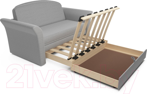 Изображение товара Диван Mebel-Ars Малютка №2 (рогожка серый/подлокотники серый)
