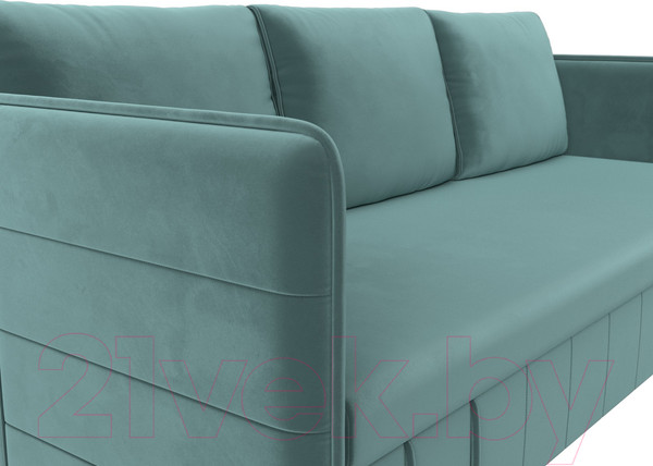 Изображение товара Диван Лига Диванов Слим / 119802 (велюр бирюзовый)