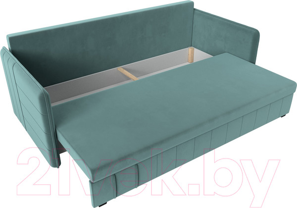 Изображение товара Диван Лига Диванов Слим / 119802 (велюр бирюзовый)