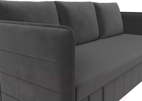 Изображение товара Диван Лига Диванов Слим / 119804 (велюр серый)