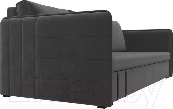 Изображение товара Диван Лига Диванов Слим / 119804 (велюр серый)