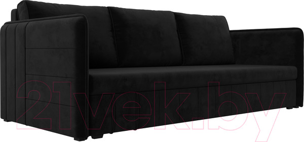 Изображение товара Диван Лига Диванов Слим / 119807 (велюр черный)