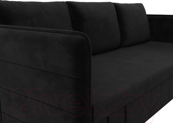 Изображение товара Диван Лига Диванов Слим / 119807 (велюр черный)