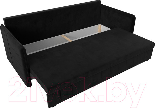 Изображение товара Диван Лига Диванов Слим / 119807 (велюр черный)