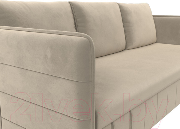 Изображение товара Диван Лига Диванов Слим / 119808 (микровельвет бежевый)
