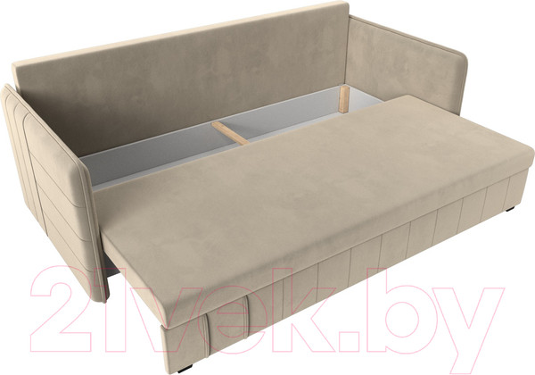 Изображение товара Диван Лига Диванов Слим / 119808 (микровельвет бежевый)