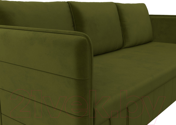 Изображение товара Диван Лига Диванов Слим / 119810 (микровельвет зеленый)