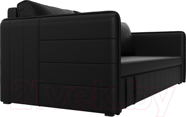 Изображение товара Диван Лига Диванов Слим / 119822 (экокожа черный)
