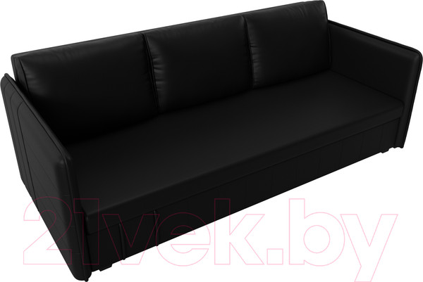 Изображение товара Диван Лига Диванов Слим / 119822 (экокожа черный)