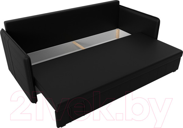 Изображение товара Диван Лига Диванов Слим / 119822 (экокожа черный)