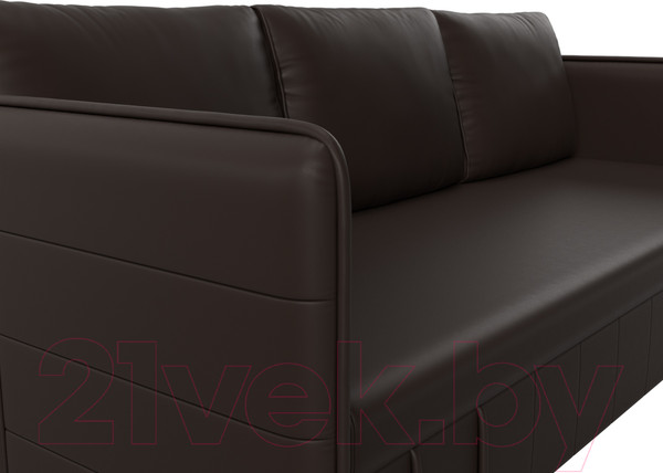 Изображение товара Диван Лига Диванов Слим / 119821 (экокожа коричневый)