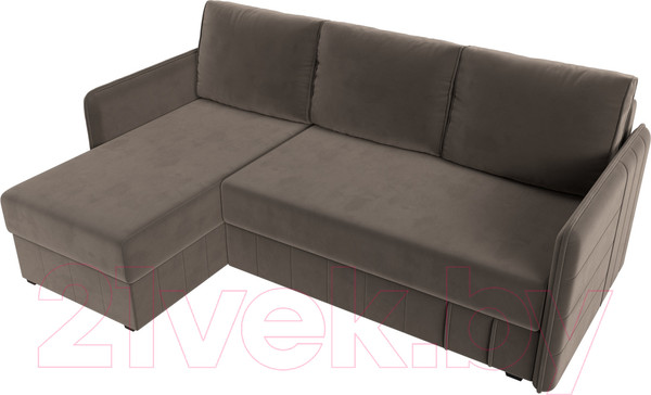 Изображение товара Диван угловой Лига Диванов Слим левый (велюр коричневый)