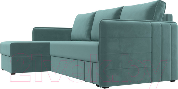 Изображение товара Диван угловой Лига Диванов Слим левый (велюр бирюзовый)