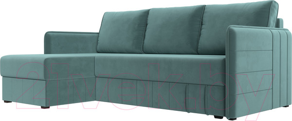 Изображение товара Диван угловой Лига Диванов Слим левый (велюр бирюзовый)