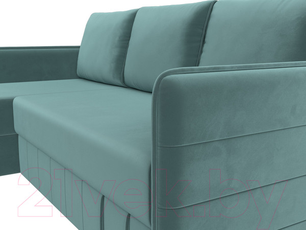 Изображение товара Диван угловой Лига Диванов Слим левый (велюр бирюзовый)