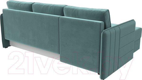 Изображение товара Диван угловой Лига Диванов Слим левый (велюр бирюзовый)