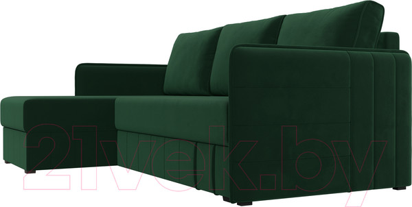 Изображение товара Диван угловой Лига Диванов Слим левый (велюр зеленый)