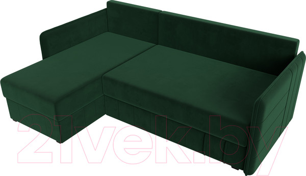 Изображение товара Диван угловой Лига Диванов Слим левый (велюр зеленый)