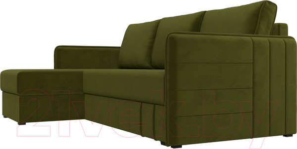 Изображение товара Диван угловой Лига Диванов Слим левый (микровельвет зеленый)