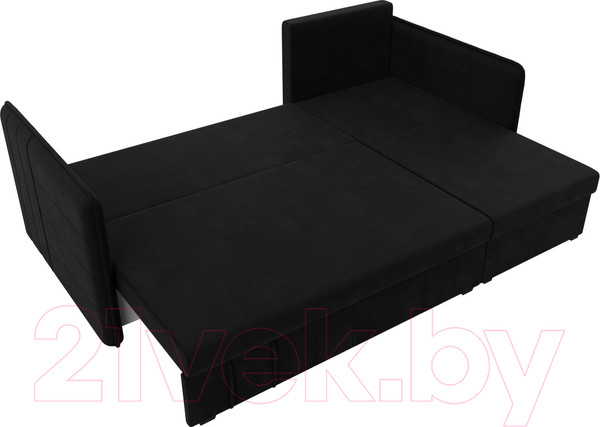 Изображение товара Диван угловой Лига Диванов Слим правый (микровельвет черный)