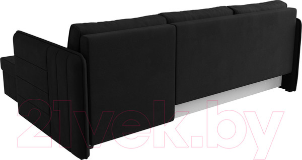 Изображение товара Диван угловой Лига Диванов Слим правый (микровельвет черный)