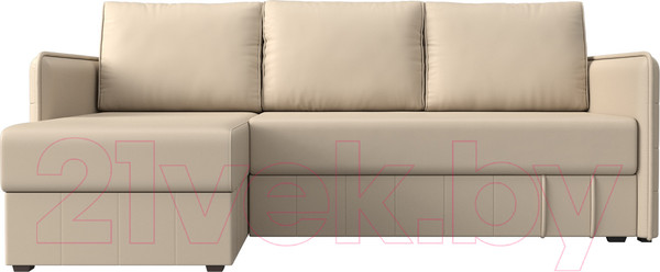 Изображение товара Диван угловой Лига Диванов Слим левый (экокожа бежевый)