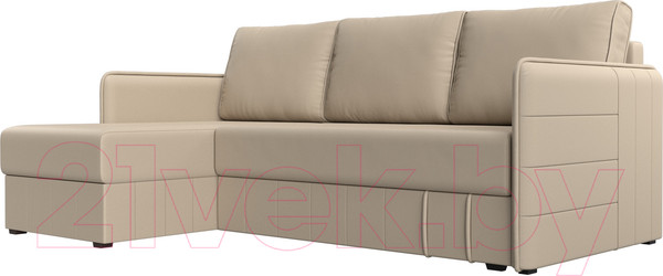 Изображение товара Диван угловой Лига Диванов Слим левый (экокожа бежевый)